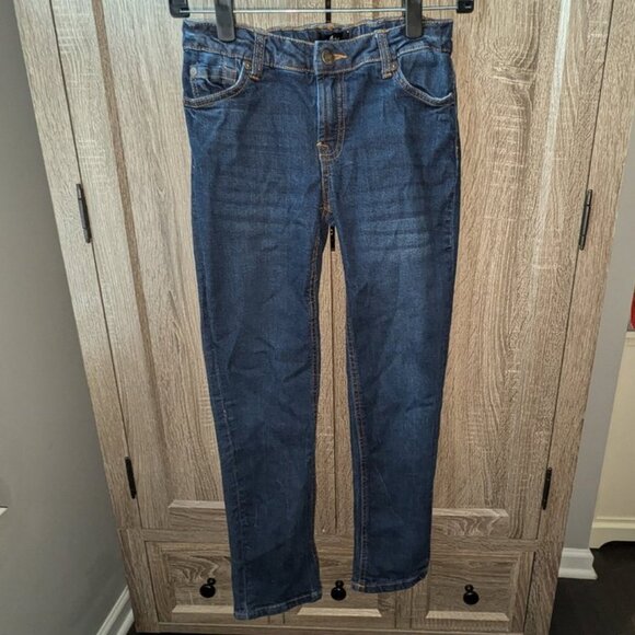 7 For All Mankind Slimmy Slim Fit Straight Leg Dark Wash Stretch Denim Jean Pant - Picture 2 of 4